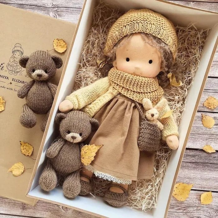 Jcpnneys - The Best Gift for Kids-Handmade Waldorf Doll👧