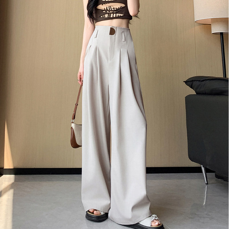High-Waisted Wide-Leg Trousers