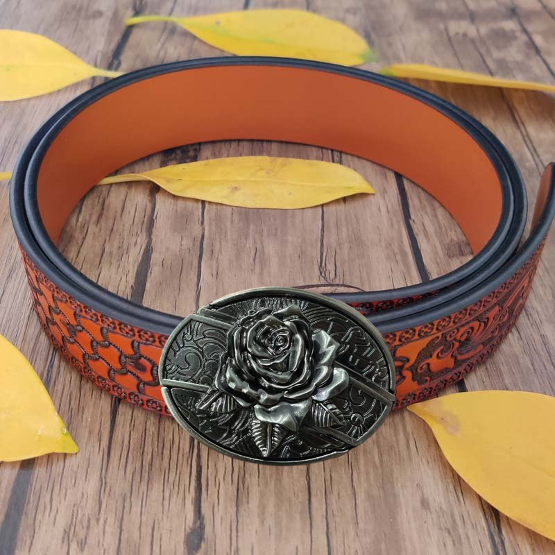 🔥LAST DAY 50% OFF🔥Fashion Punk Hidden Folding Knife Leather Belt