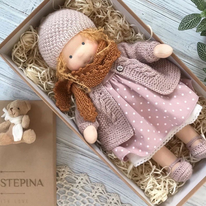Jcpnneys - The Best Gift for Kids-Handmade Waldorf Doll👧