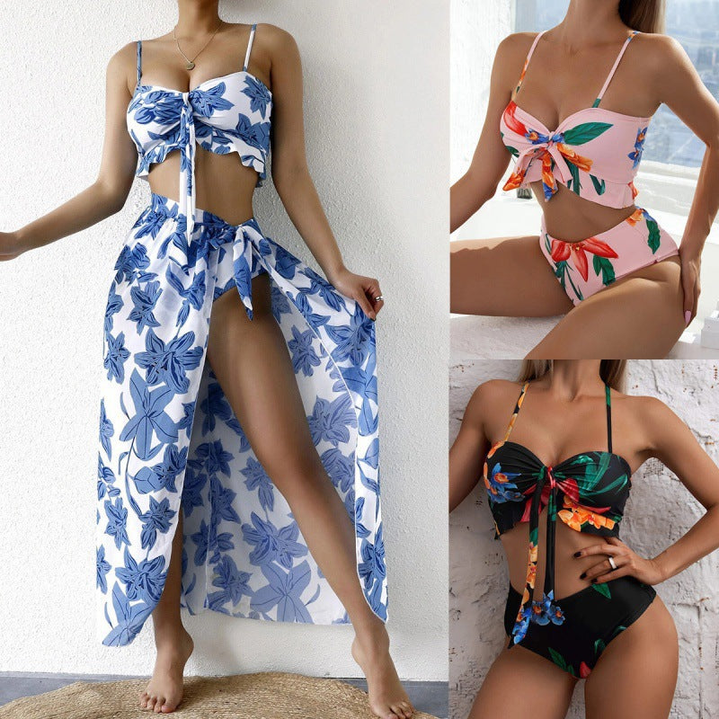 2025 Bikini Three-piece Maxi Swimsuit