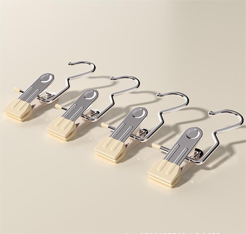 Jcpnneys - Anti-rust Clip Space-saving Clothespin Hat Pants Storage Hanging Travel Hook