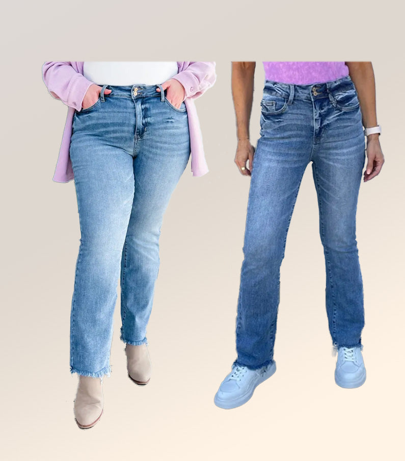 Jcpnneys - Vintage Double Button Frayed Hem Bootcut Jeans