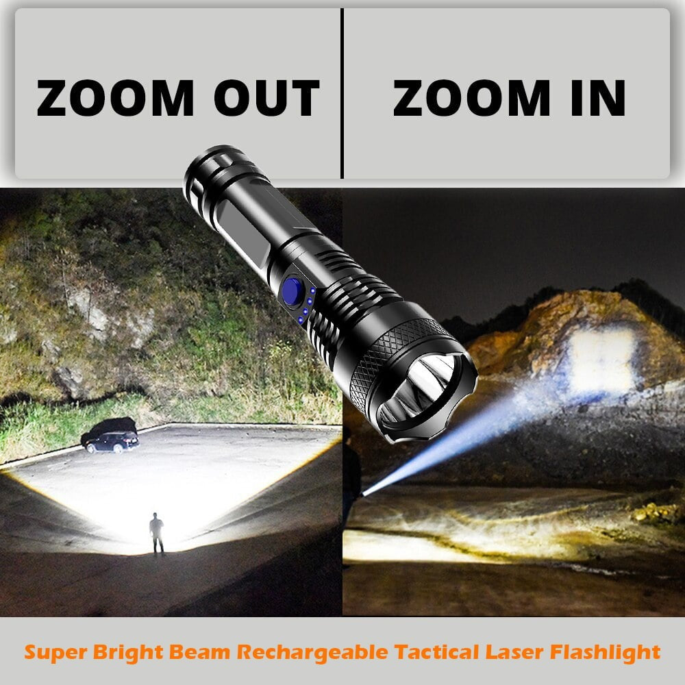 🔥LAST DAY SALE 49% OFF🔥 - LED Rechargeable Tactical Laser Flashlight High Lumens