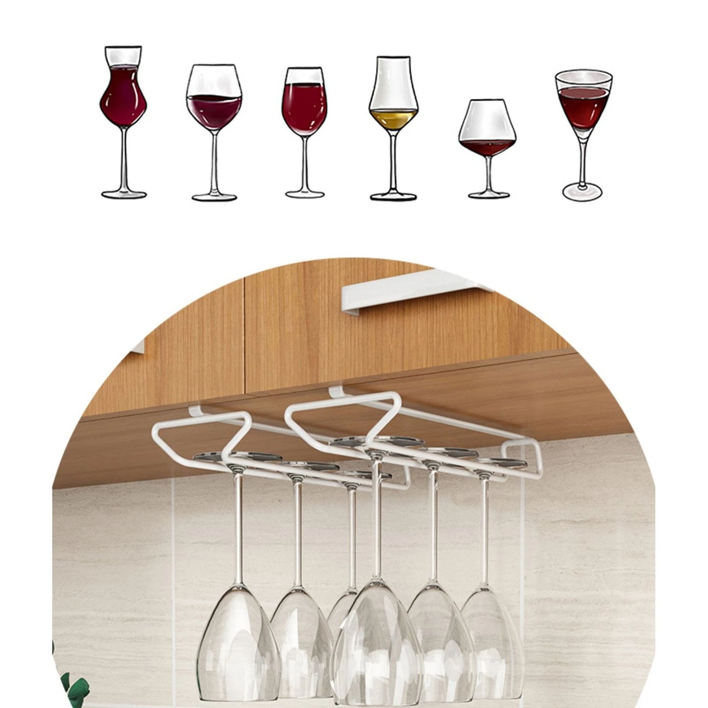 Jcpnneys - Under Cabinet Wine Glass Holder