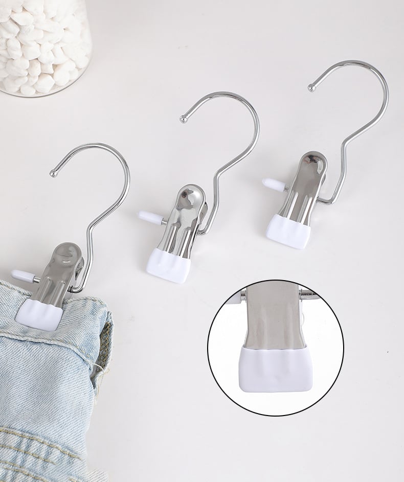 Jcpnneys - Anti-rust Clip Space-saving Clothespin Hat Pants Storage Hanging Travel Hook