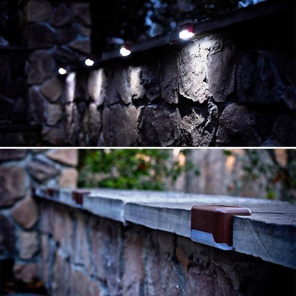 Jcpnneys - LED Solar Lamp Path Staircase Outdoor Waterproof Wall Light
