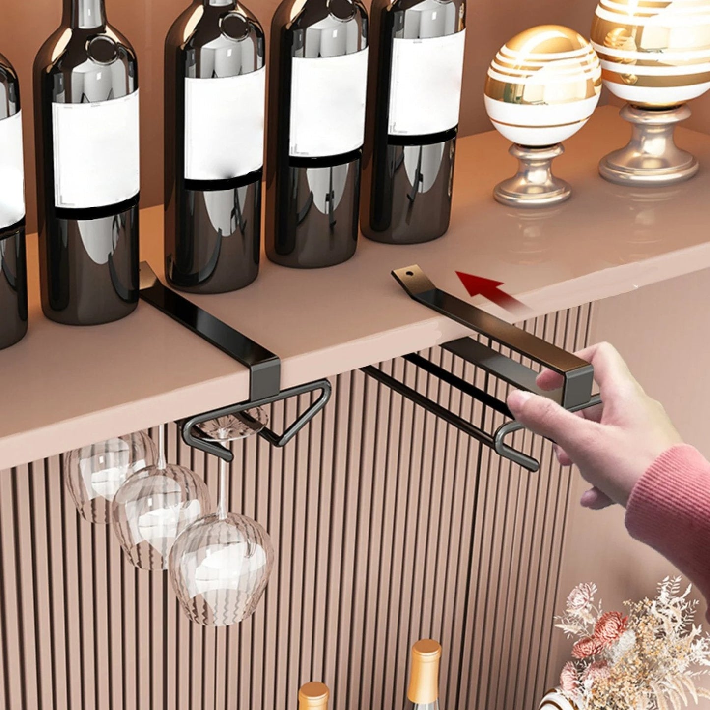 Jcpnneys - Under Cabinet Wine Glass Holder