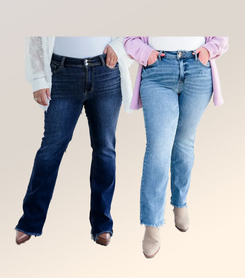 Jcpnneys - Vintage Double Button Frayed Hem Bootcut Jeans