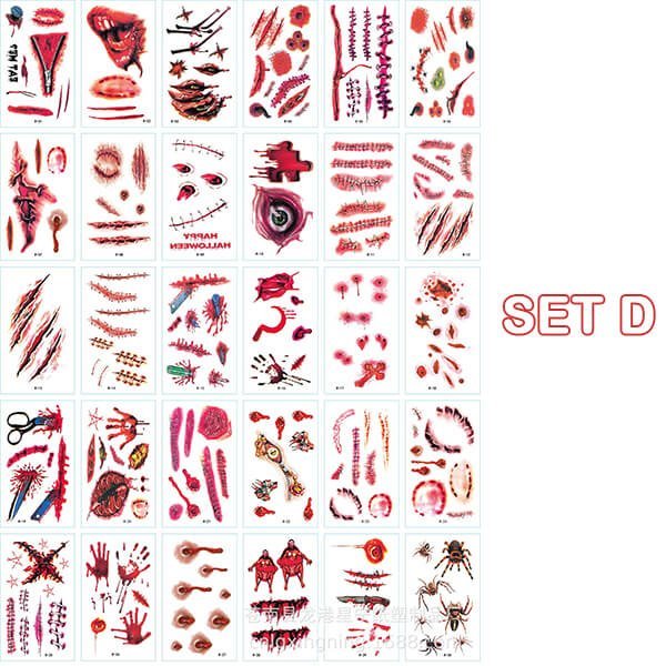 🔥Halloween's hottest items - Halloween prank makeup temporary tattoo