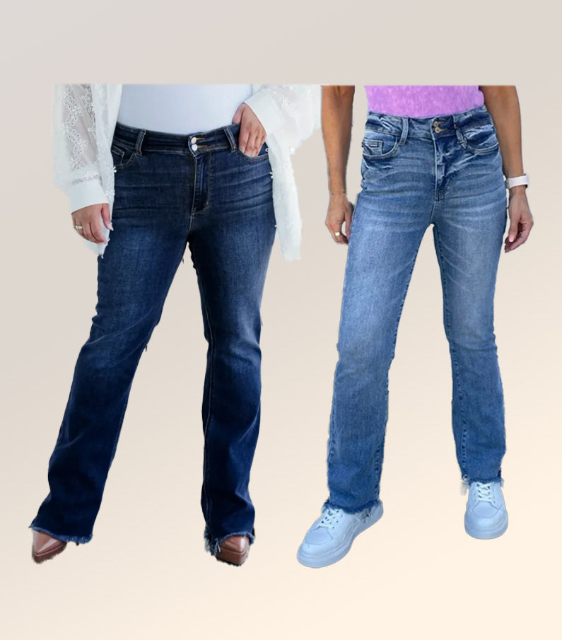 Jcpnneys - Vintage Double Button Frayed Hem Bootcut Jeans