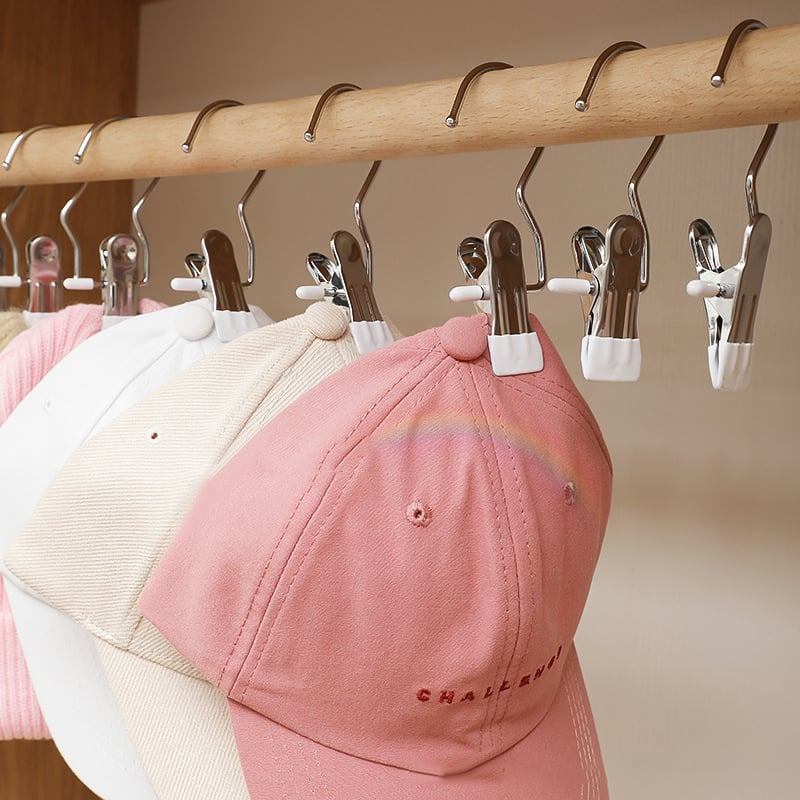 Jcpnneys - Anti-rust Clip Space-saving Clothespin Hat Pants Storage Hanging Travel Hook