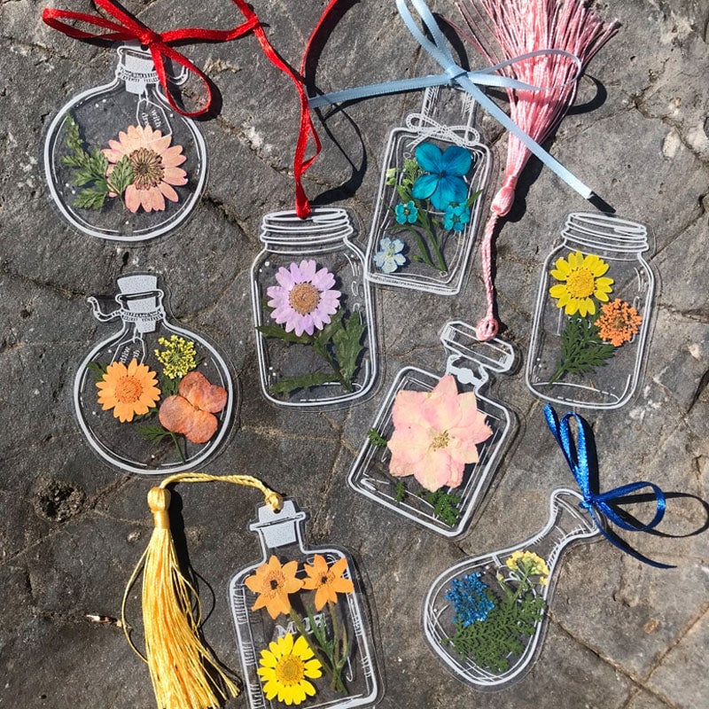 💐Collect Spring 💐-Dried Flower Bookmark Set