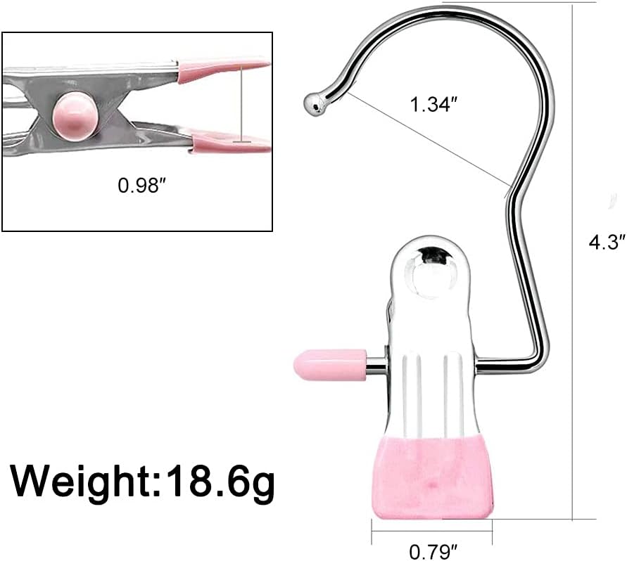 Jcpnneys - Anti-rust Clip Space-saving Clothespin Hat Pants Storage Hanging Travel Hook