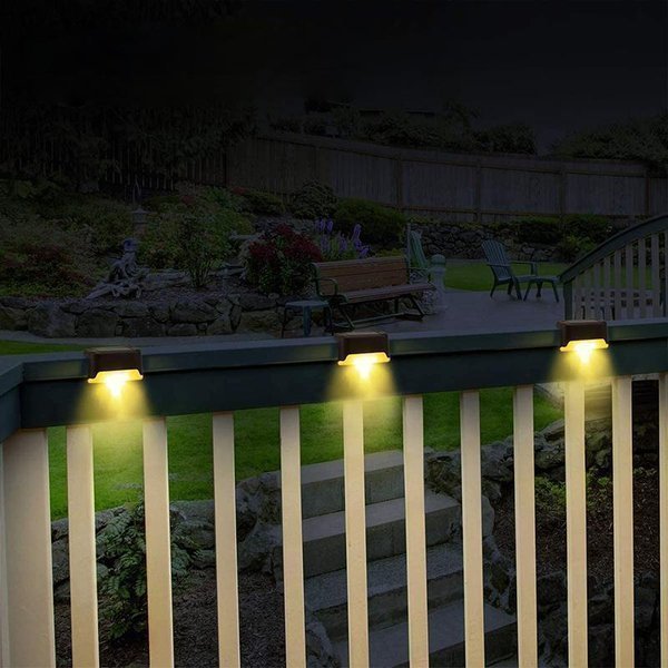 Jcpnneys - LED Solar Lamp Path Staircase Outdoor Waterproof Wall Light