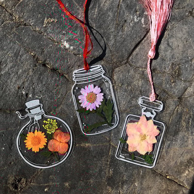 💐Collect Spring 💐-Dried Flower Bookmark Set
