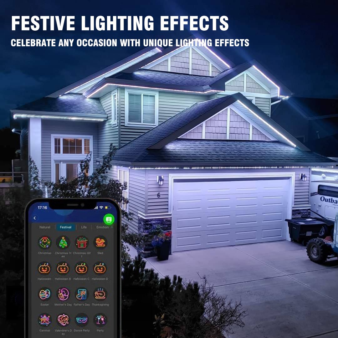 Jcpnneys - Smart Rainbow LED Permanent Outdoor Light