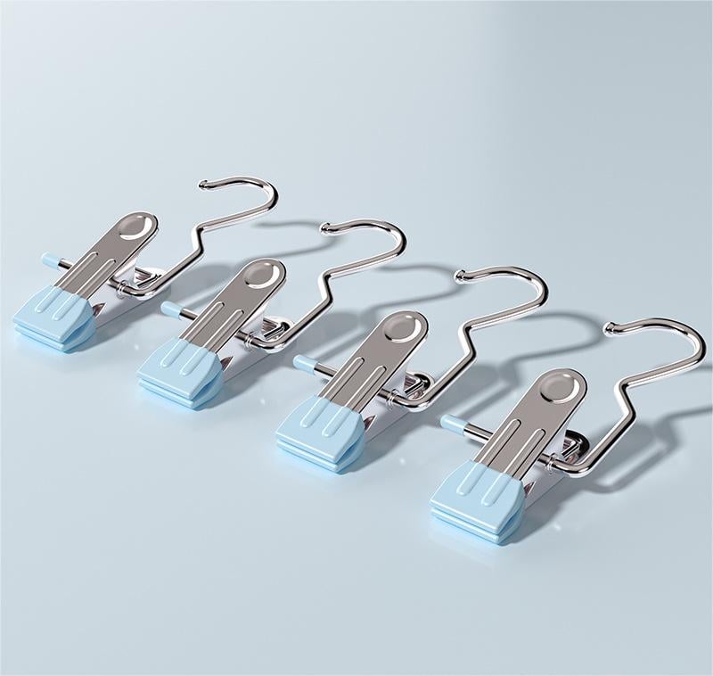 Jcpnneys - Anti-rust Clip Space-saving Clothespin Hat Pants Storage Hanging Travel Hook