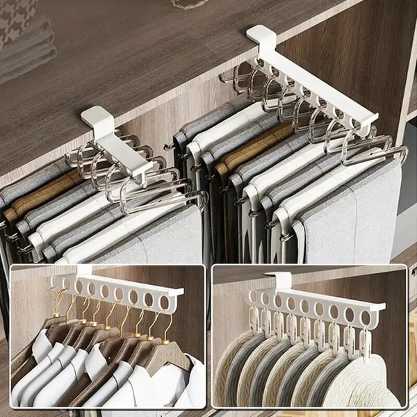 Jcpnneys - Intelligent pull-out slide trouser rack: a new solution for space utilization in the closet