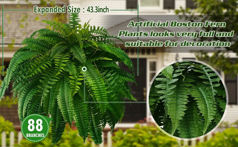 💥This Week's Special Price $21.89🌺UV Resistant Lifelike Artificial Boston Fern