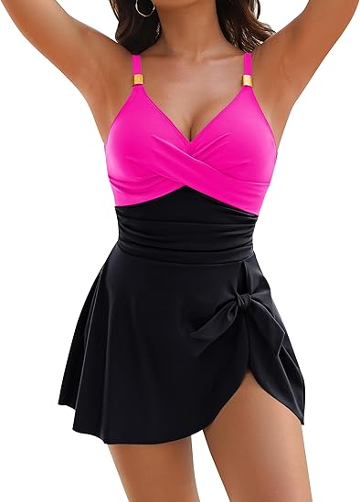 new solid color slim collar one-piece swimsuit