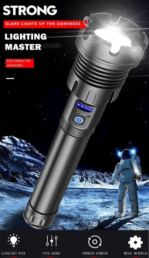 🔥LAST DAY SALE 49% OFF🔥 - LED Rechargeable Tactical Laser Flashlight High Lumens