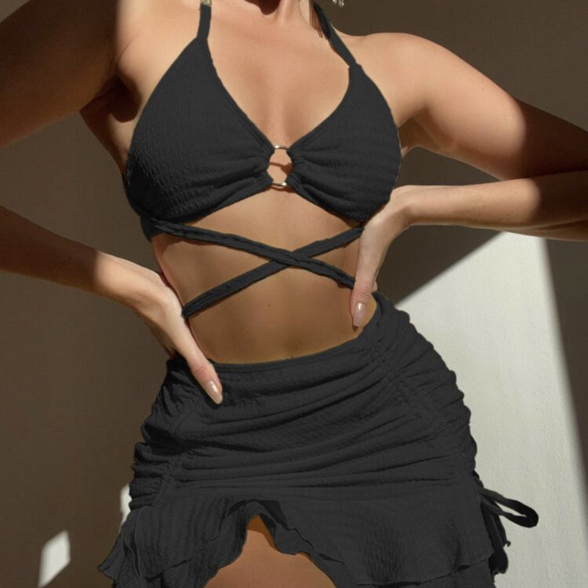 Bikini short skirt swimsuit