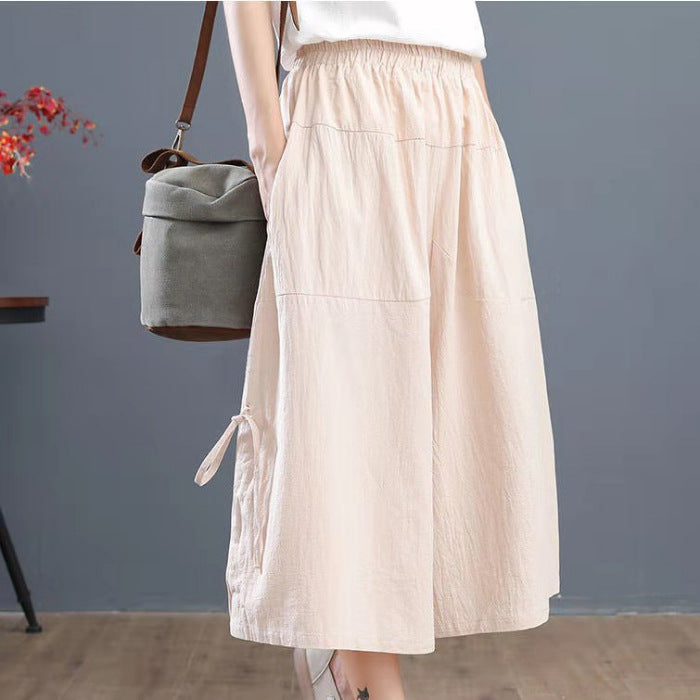Summer Plus Size Loose Bloomers Wide Leg Pants