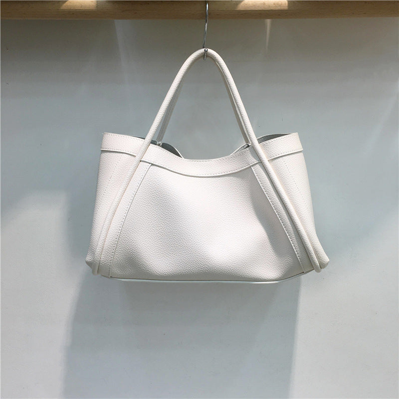 Portable large capacity shoulder crossbody tote bag