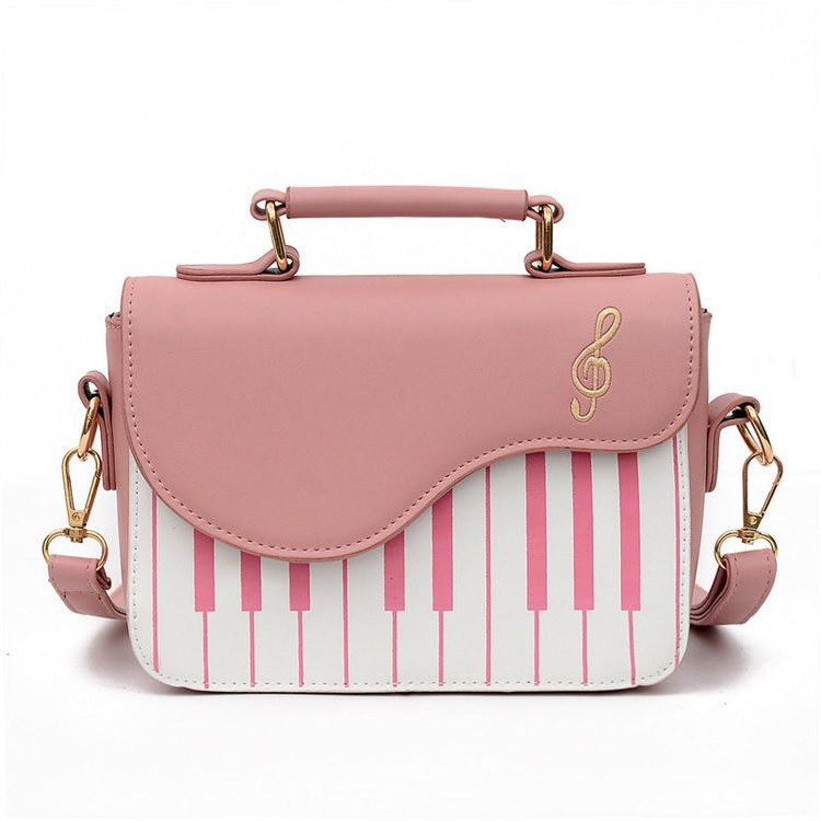 Women's Fashion Contrast Color Piano Notes Shoulder Handbag