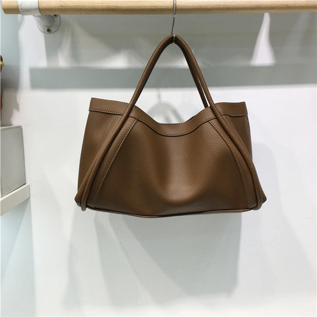 Portable large capacity shoulder crossbody tote bag