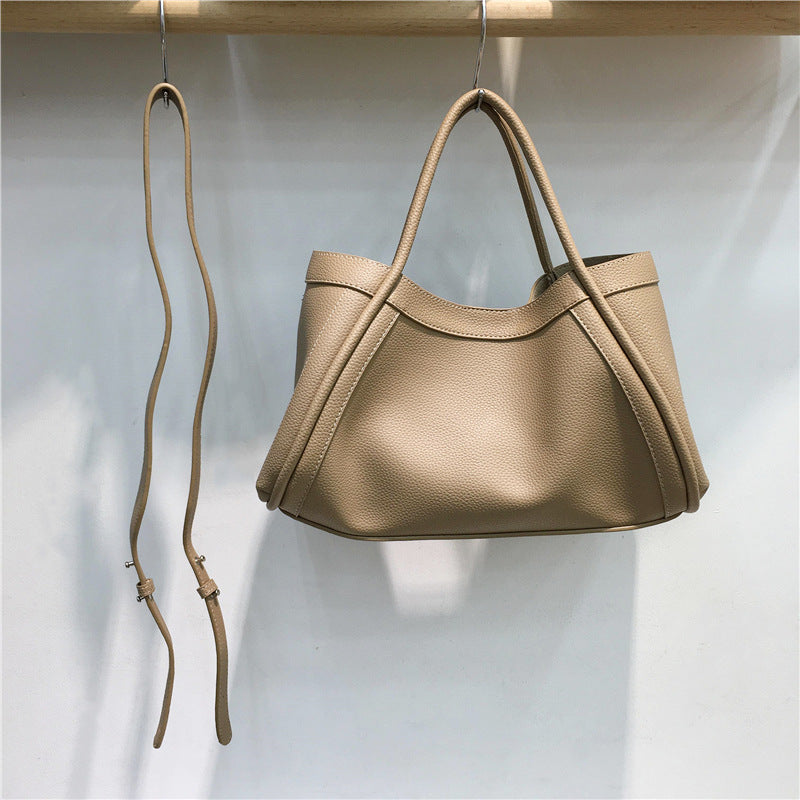 Portable large capacity shoulder crossbody tote bag
