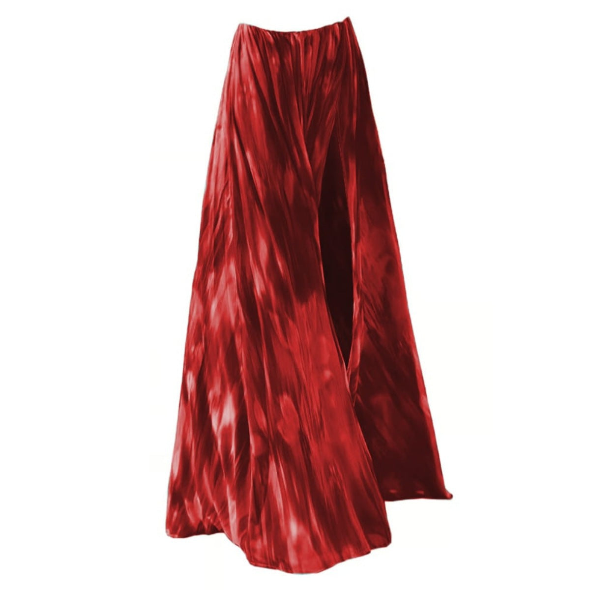 Starfish print hollow flared skirt swimsuit set(Red)