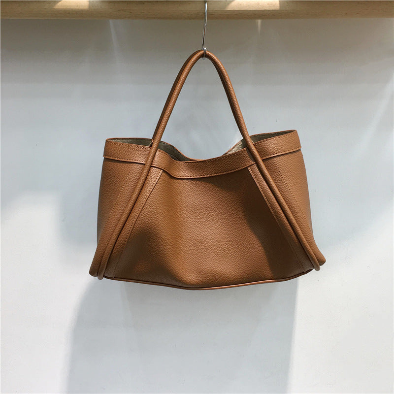 Portable large capacity shoulder crossbody tote bag