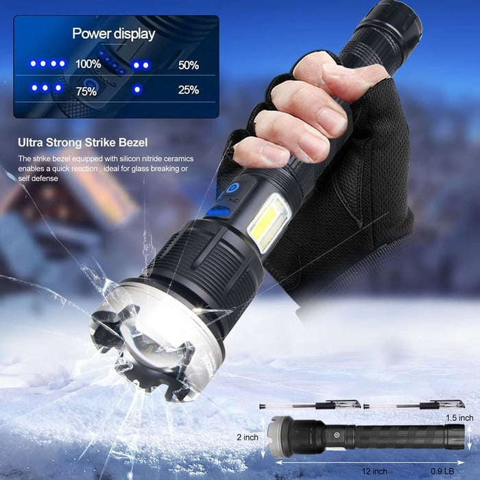 🔥LAST DAY SALE 49% OFF🔥 - LED Rechargeable Tactical Laser Flashlight High Lumens