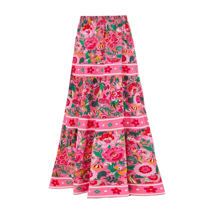 Two-piece swimsuit set with floral print and bow tie