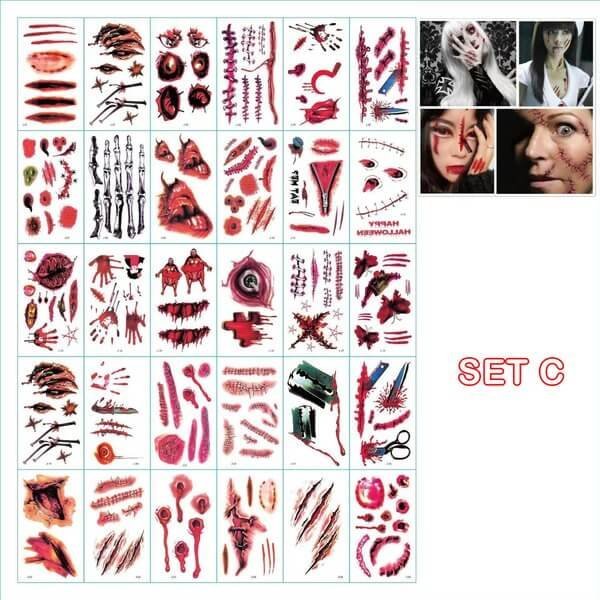 🔥Halloween's hottest items - Halloween prank makeup temporary tattoo
