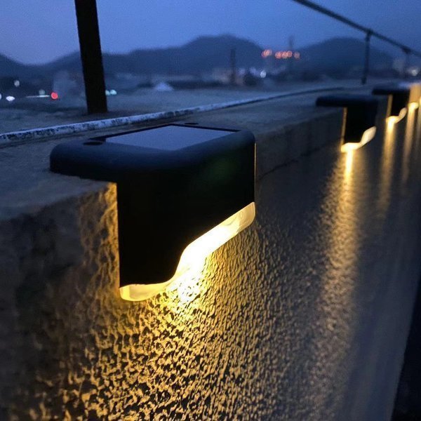 Jcpnneys - LED Solar Lamp Path Staircase Outdoor Waterproof Wall Light
