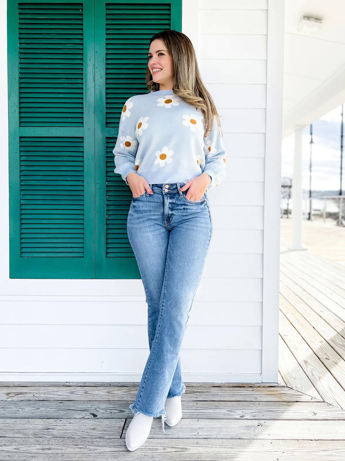Jcpnneys - Vintage Double Button Frayed Hem Bootcut Jeans
