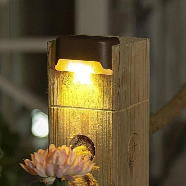 Jcpnneys - LED Solar Lamp Path Staircase Outdoor Waterproof Wall Light