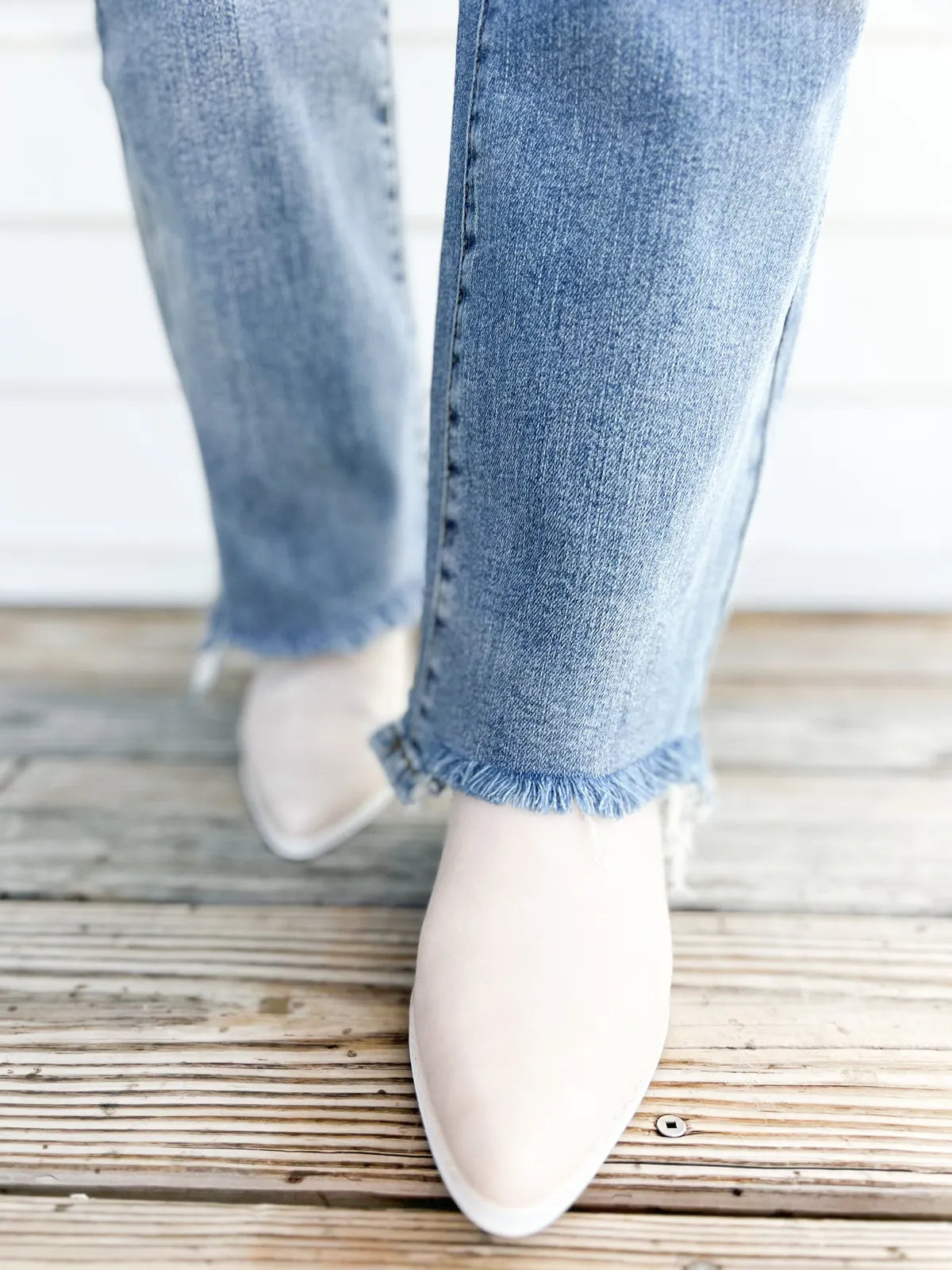 Jcpnneys - Vintage Double Button Frayed Hem Bootcut Jeans