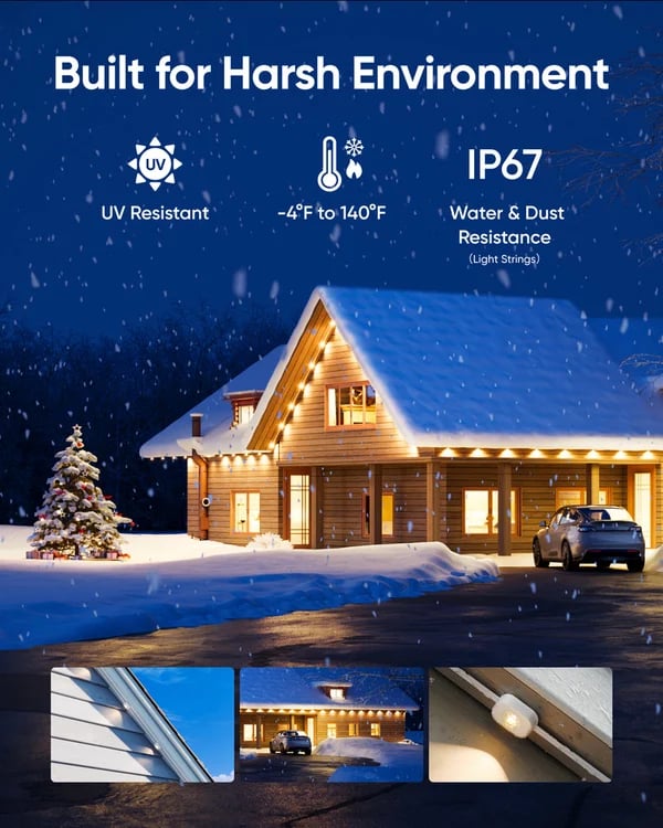 Jcpnneys - Smart Rainbow LED Permanent Outdoor Light